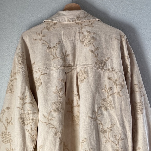 Anthropologie Pilcro Oversized Embroidered Button Down Jacket - Picture 13 of 16